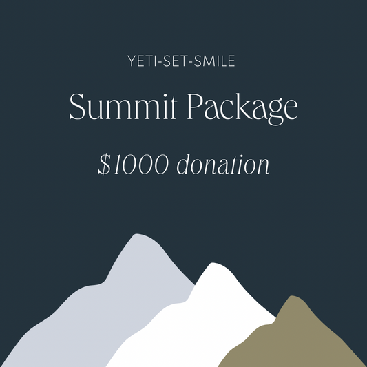 Yeti-Set-Smile Donation - ”Summit” Package